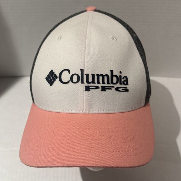 Columbia Pink Hunter Green & White Mesh Snapback Cap Unisex Adults One Size PFG - Picture 2 of 6